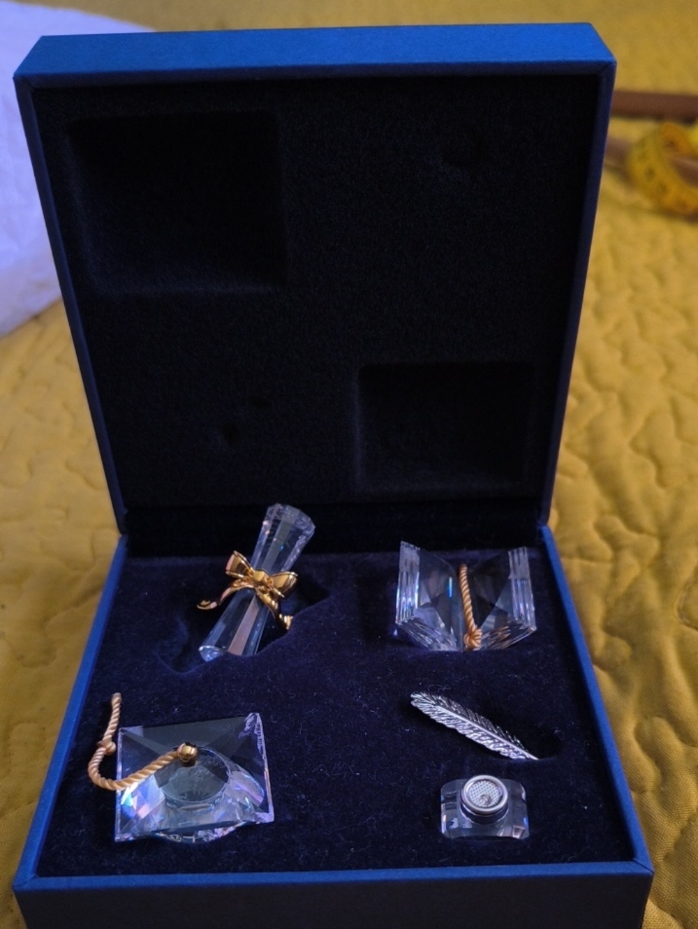 Swarovski, Gold Graduation Crystal Set.